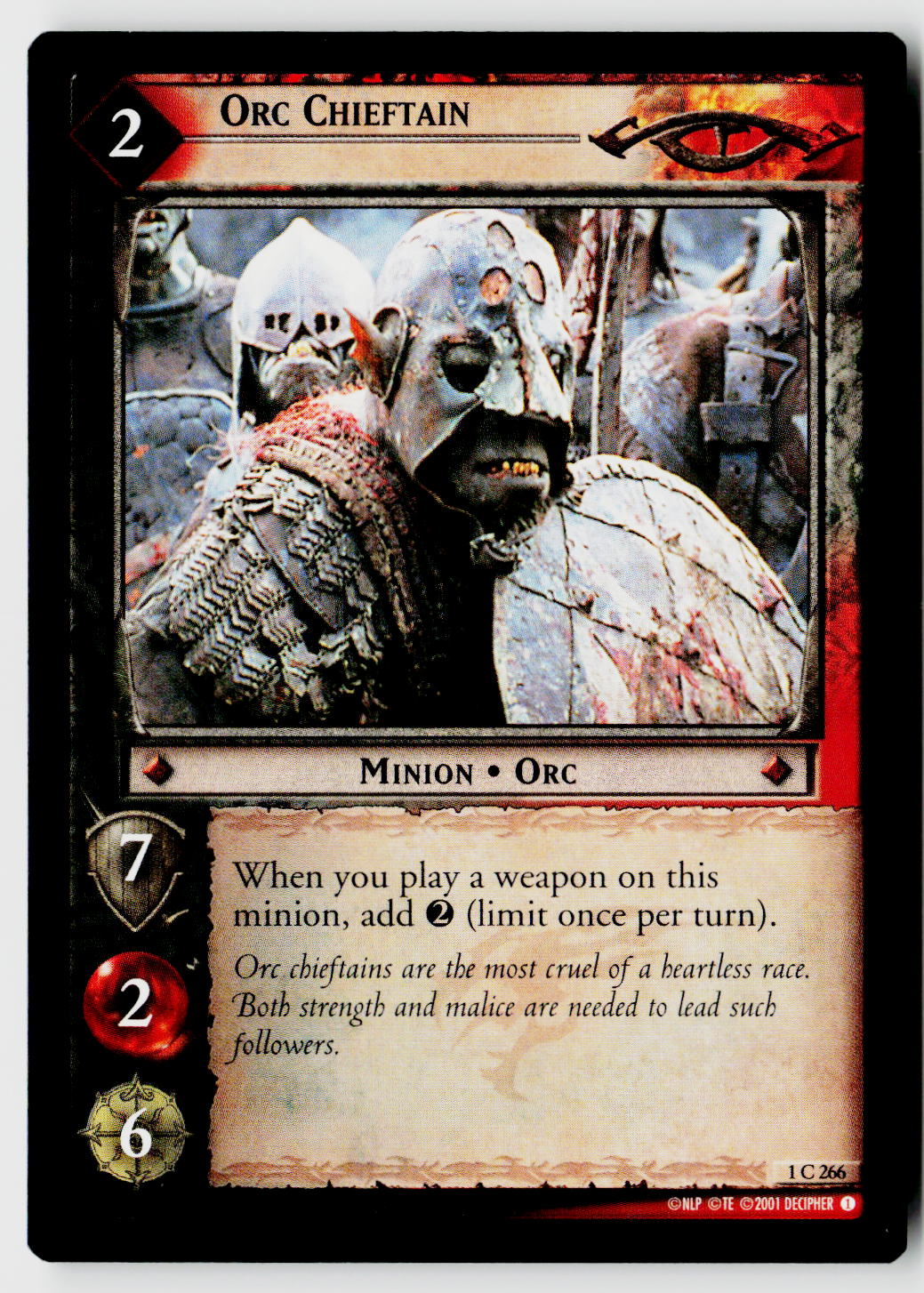 Lord of the Rings TCG | The Fellowship of the Ring #1C266 Orc Chieftain