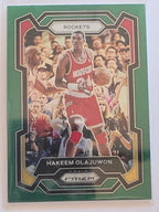 2023-24 Panini Prizm | Green Parallel | #191 | Hakeem Olajuwon | Houston Rockets