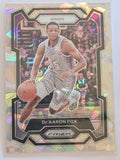 2023-24 Panini Prizm | White Sparkle Prizm Parallel | #6 | De'Aaron Fox | Sacramento Kings