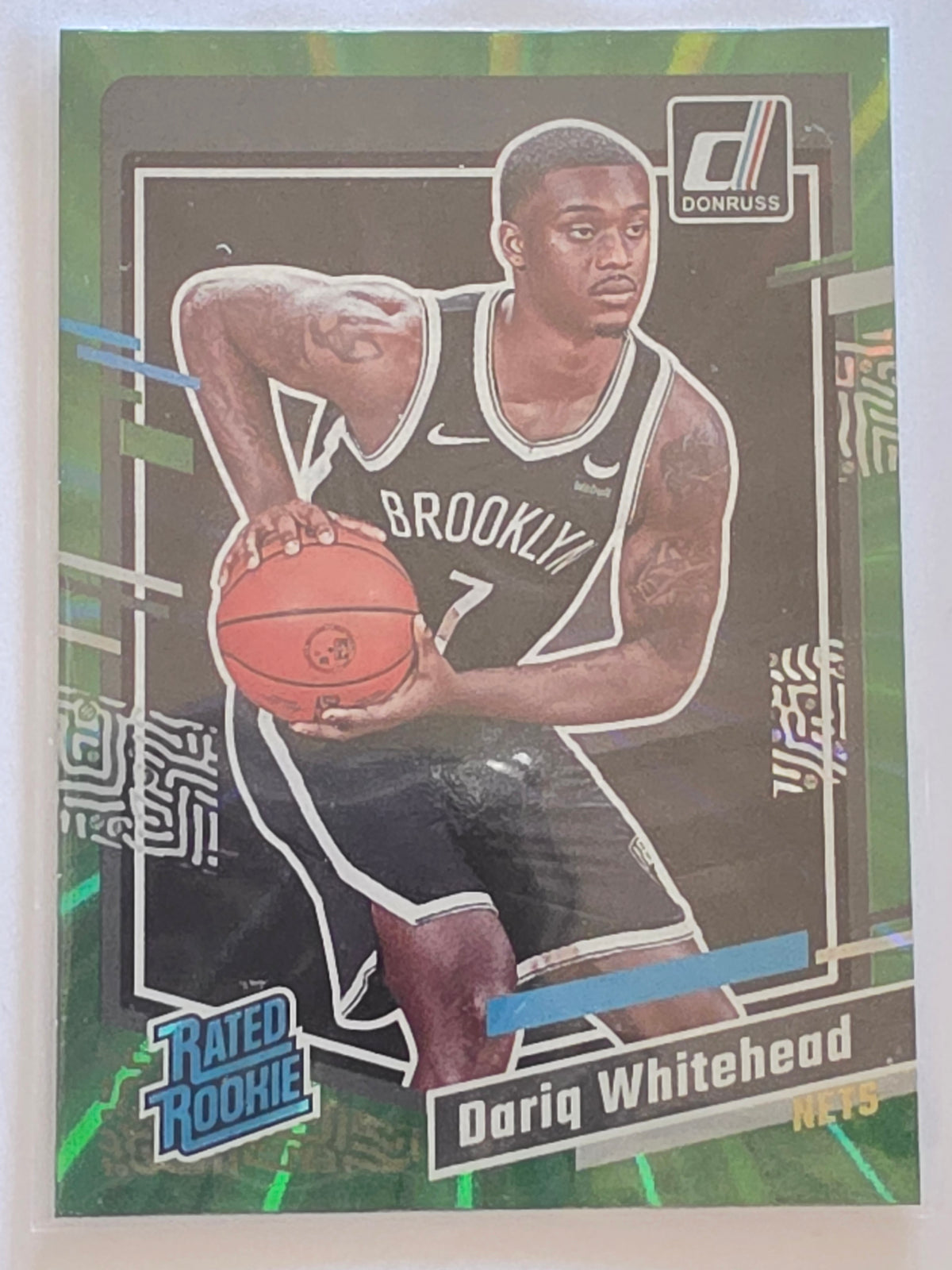 2023-24 Panini Donruss | Green Parallel Rated Rookie RC | #240 | Dariq Whitehead | Brooklyn Nets