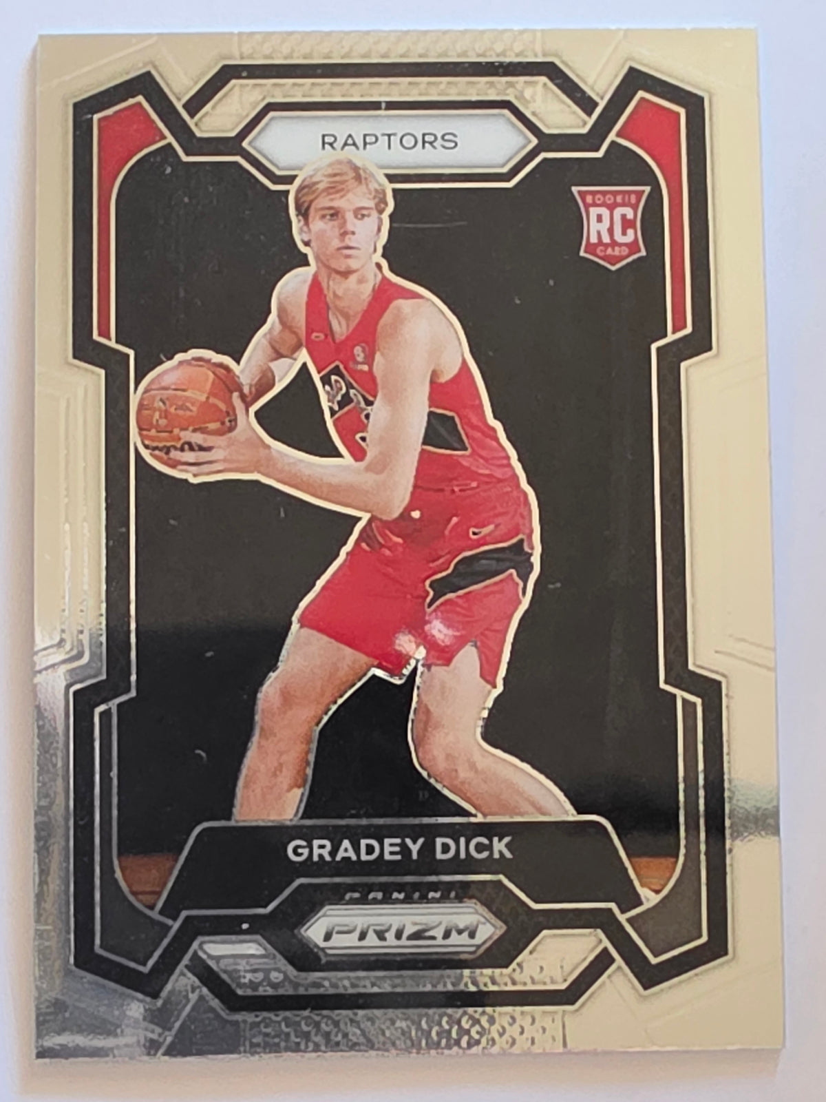 2023-24 Panini Prizm | White Sparkle Prizm Rookie RC | #134 | Gradey Dick | Toronto Raptors