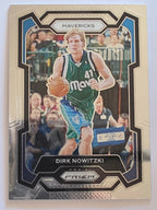 2023-24 Panini Prizm | White Sparkle Prizm Parallel | #187 | Dirk Nowitzki | Dallas Mavericks