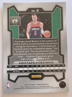 2023-24 Panini Prizm | White Sparkle Prizm Parallel | #8 | Kristaps Porzingis | Boston Celtics