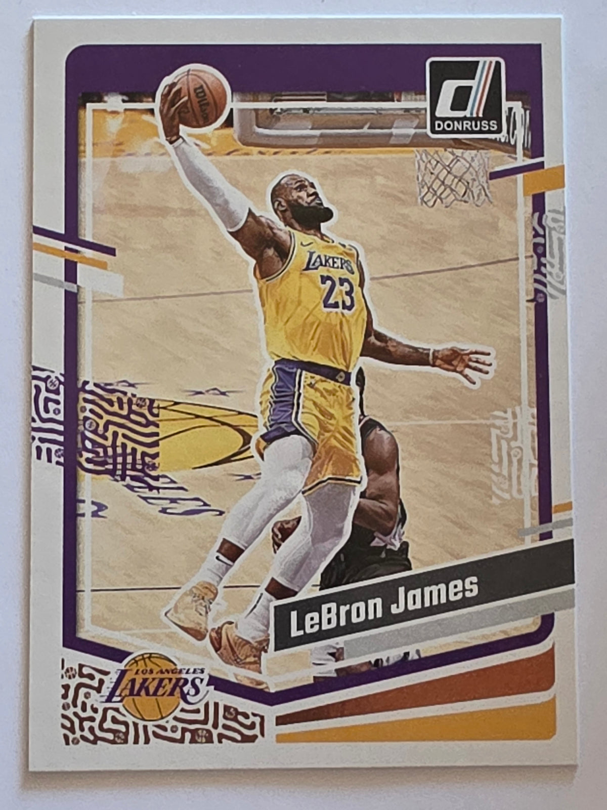 2023-24 Panini Donruss | Purple Laser Parallel | #2 | LeBron James | Los Angeles Lakers