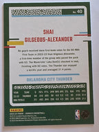 2023-24 Panini Donruss | Blue Laser Parallel | #40 | Shai Gilgeous-Alexander | Oklahoma City Thunder