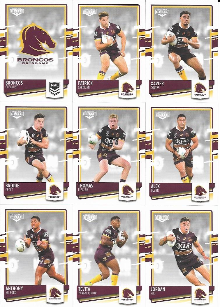 Base Team Set - Brisbane Broncos - 2021 Elite NRL