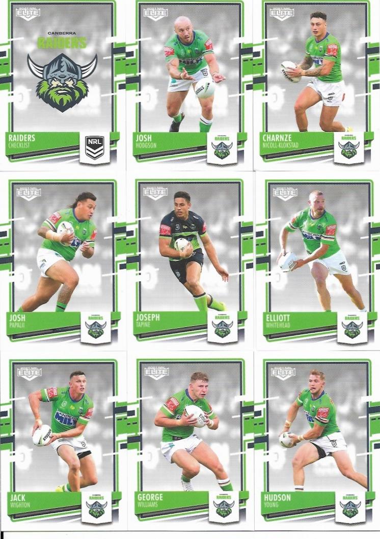 Base Team Set - Canberra Raiders - 2021 Elite NRL