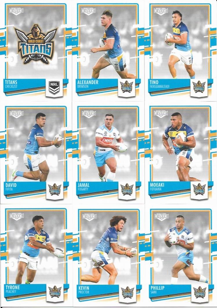 Base Team Set - Gold Coast Titans - 2021 Elite NRL