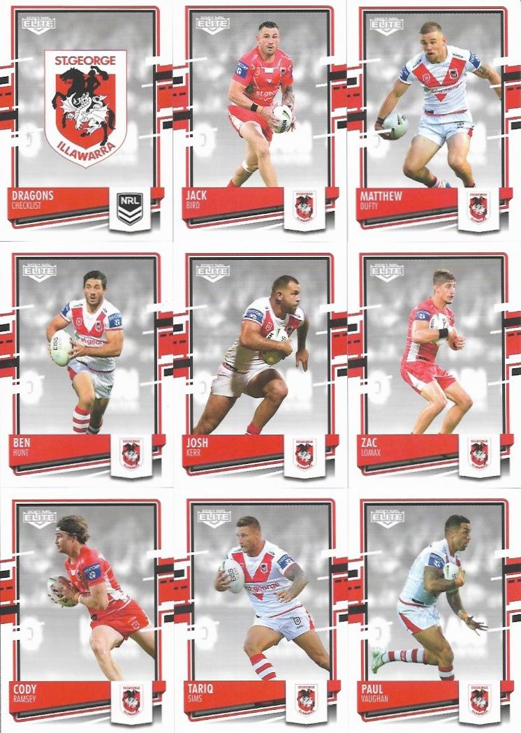 Base Team Set - St George Dragons - 2021 Elite NRL