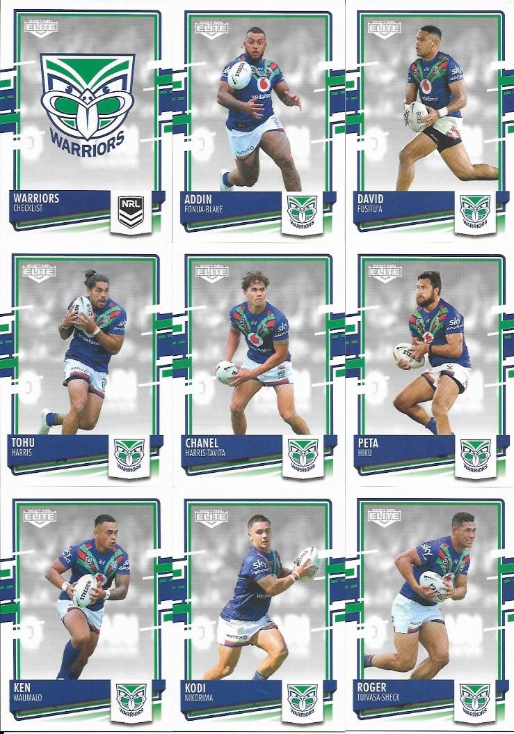 Base Team Set - New Zealand Warriors - 2021 Elite NRL
