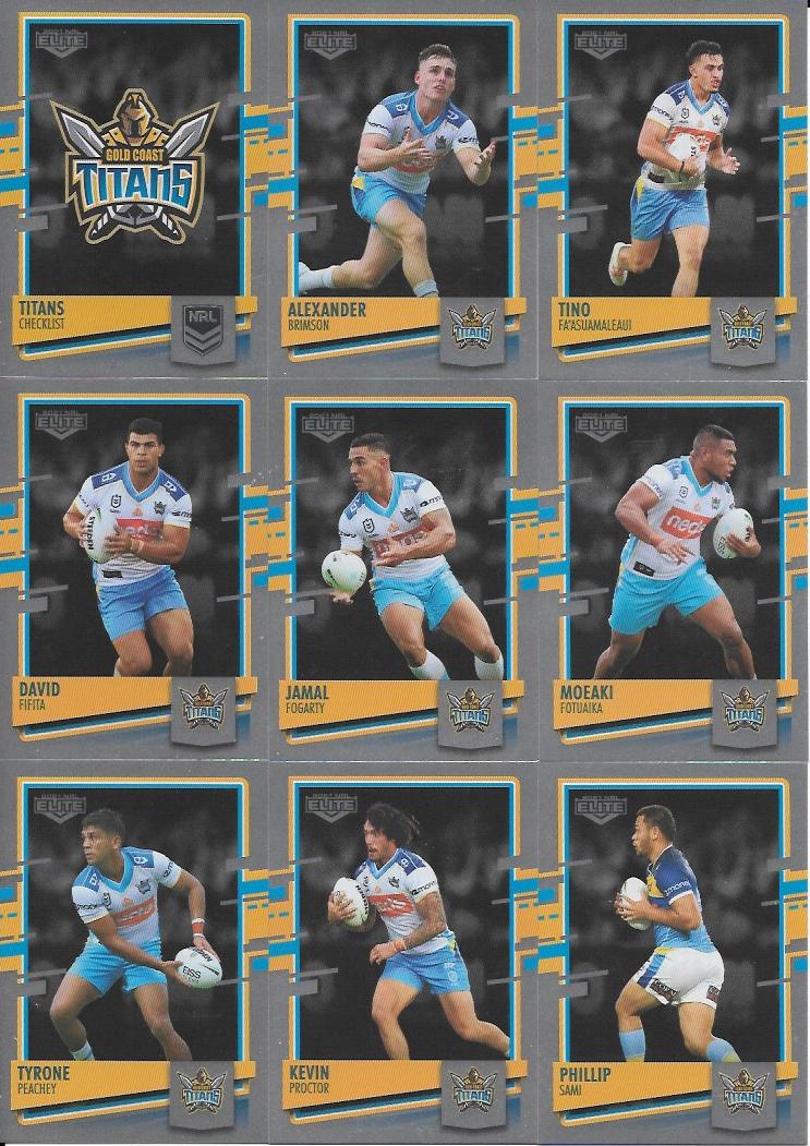 Parallel Team Set - Gold Coast Titans - 2021 Elite NRL