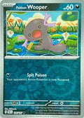 Pokemon TCG -Obsidian Flames -#126-Paldean Wooper -Common-Reverse Holo