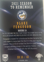 2022 TLA NRL Traders Trading card insert series 2021 Season to Remember of Parramatta Eels player Blake Ferguson card 30/48.
