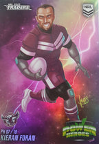 2022 TLA NRL Traders insert series Power Heroes of Manly Warringah Sea-Eagles player Keiran Foran Card 07/18.