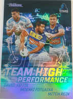 2022 TLA NRL Trading Cards insert series Team High Performance of the Gold Coast Titans. Card 05/16.