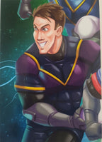 2022 TLA NRL Traders insert series Power Heroes of Gold Coast Titans player Alexander Brimson Card 06/18.