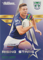 2022 TLA NRL Traders Trading card insert series Rising Stars of New Zealand Warriors player Rocco Berry card 43/48.