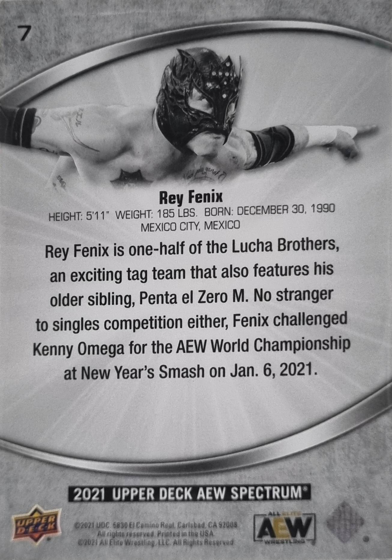 AEW 2021 Spectrum - Rey Fenix - #7 - Base Trading Card