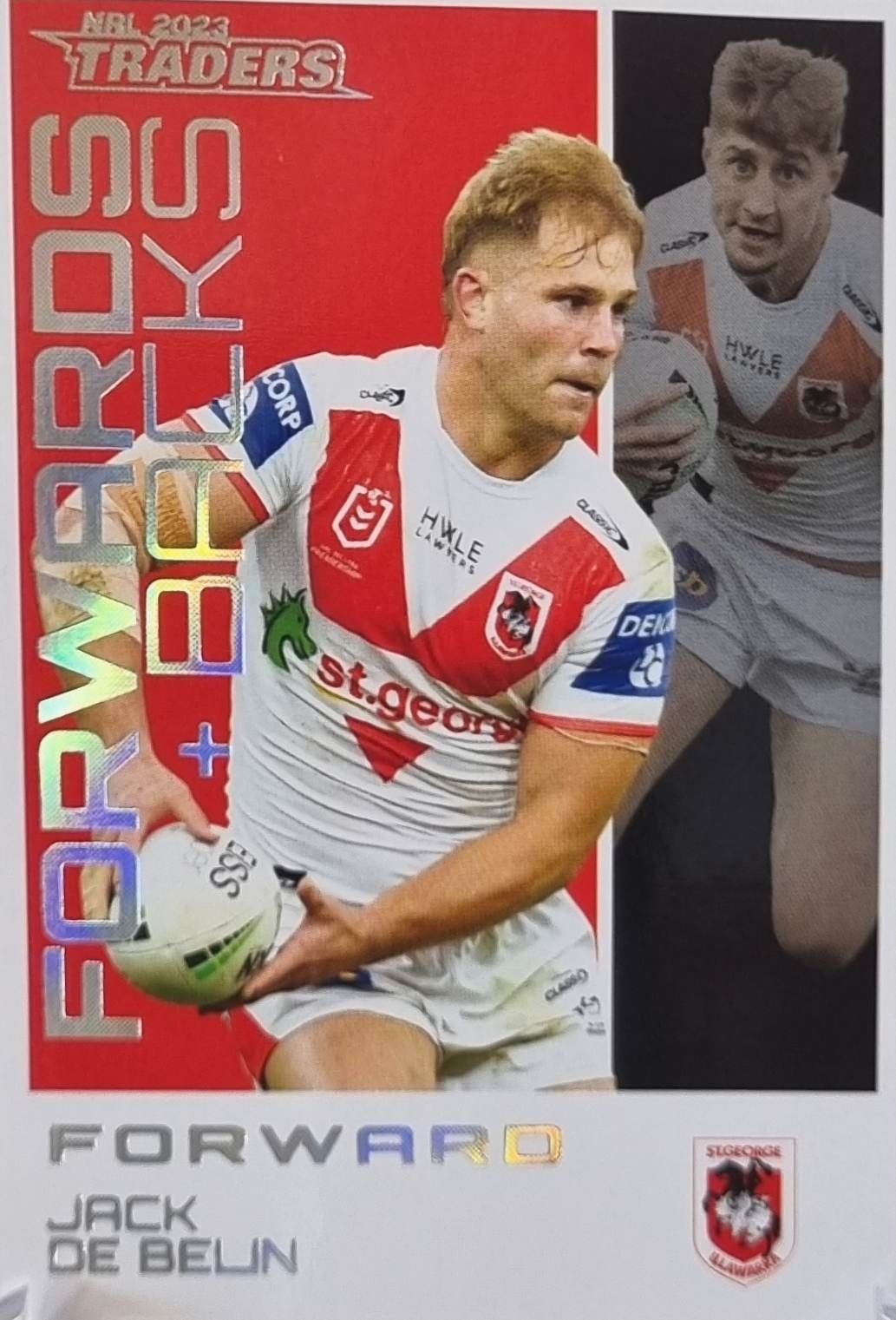 2023 NRL Traders-Forwards & Backs Parallel-FBP25-Jack De Belin-Dragons