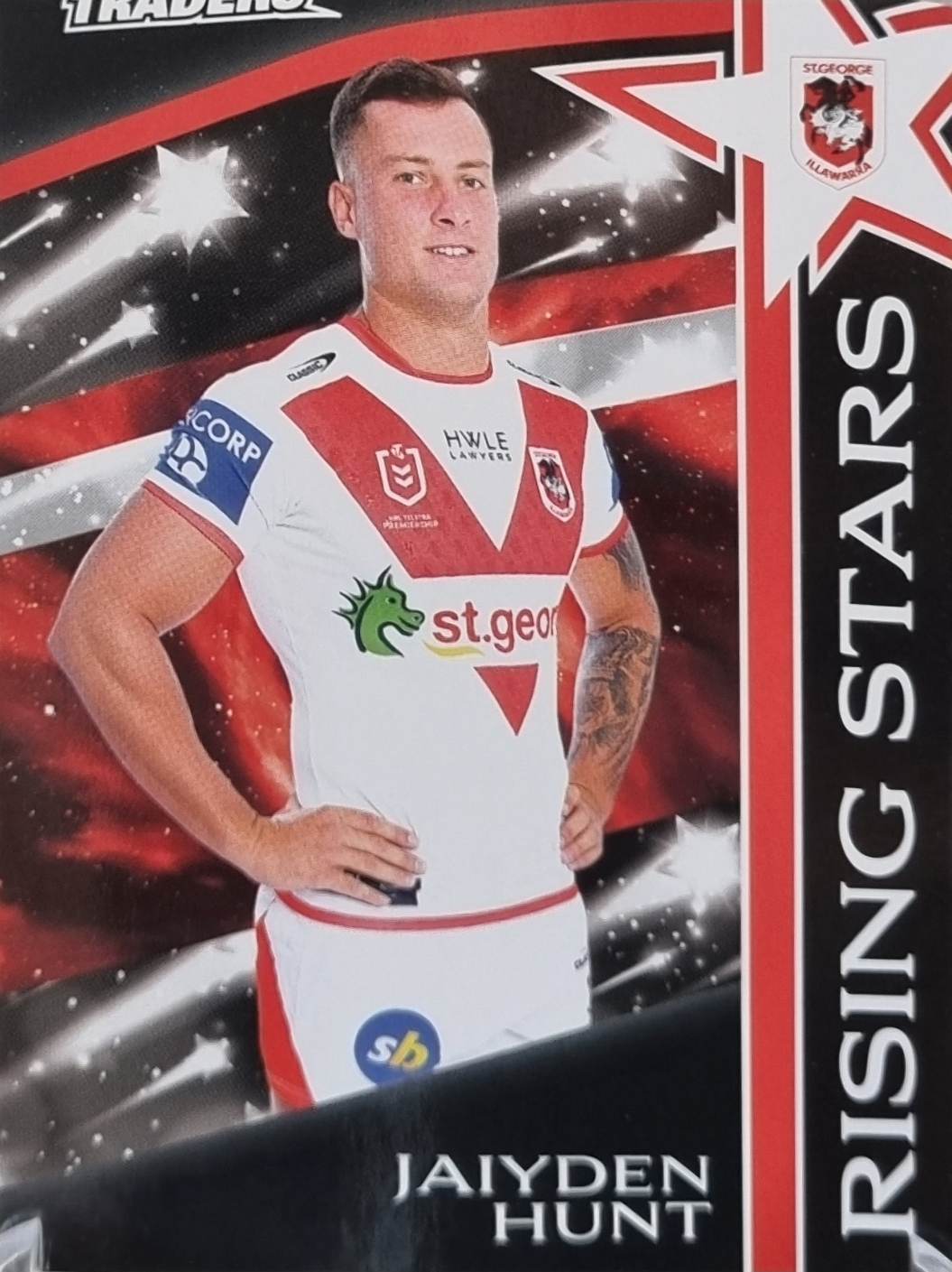 Rising Stars - RS38 -Jaiyden Hunt - Dragons - 2023 Traders NRL