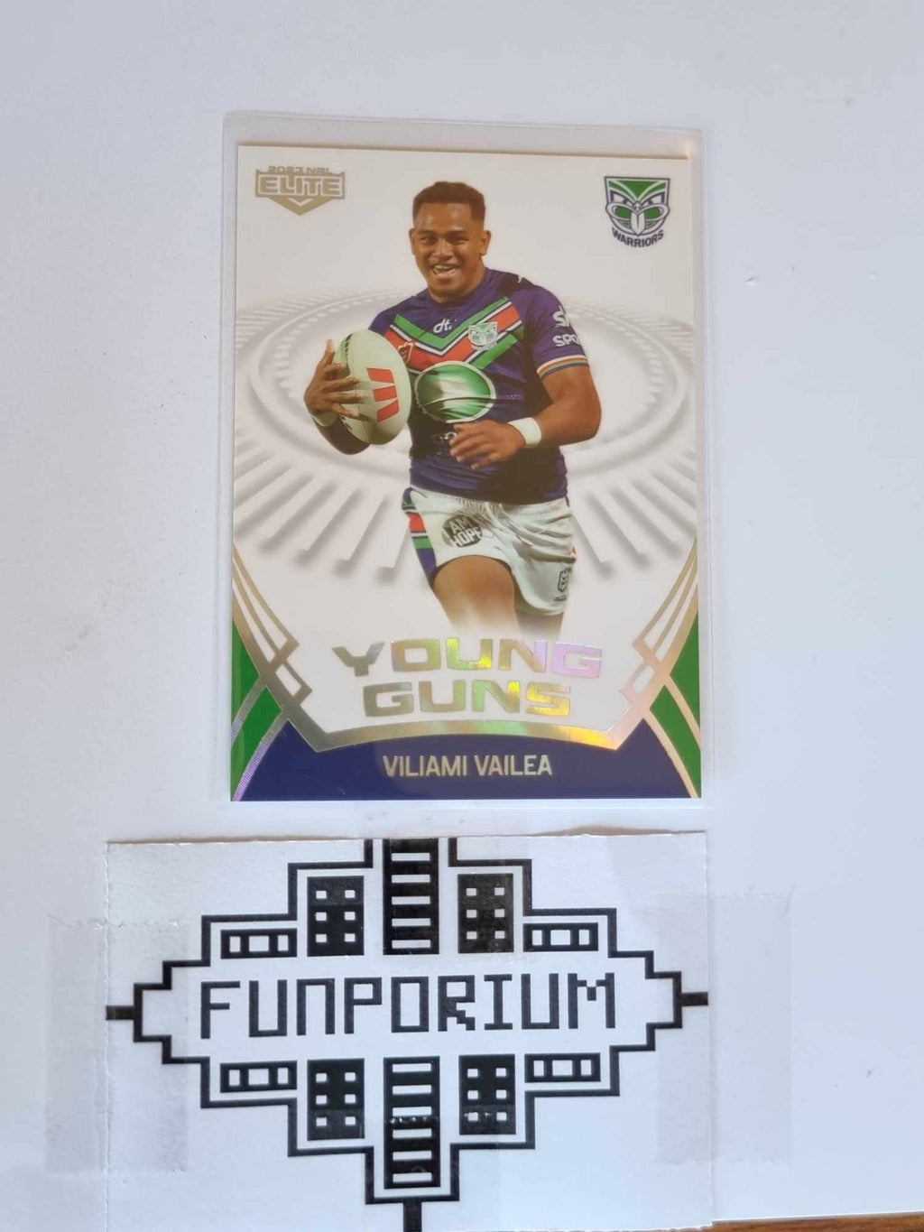 2023 Elite NRL -Young Guns White-#YG31-165/177-Viliami Vailea-Warriors