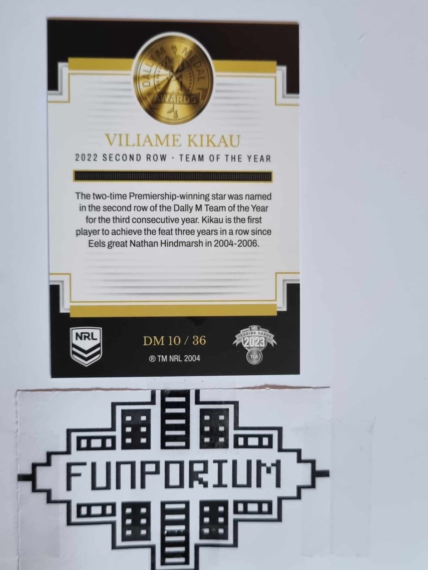 2023 Elite NRL - 2022 Dally M Awards - #DM10 - Viliame Kikau -Panthers