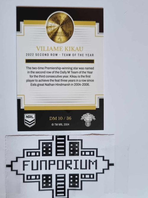 2023 Elite NRL - 2022 Dally M Awards - #DM10 - Viliame Kikau -Panthers