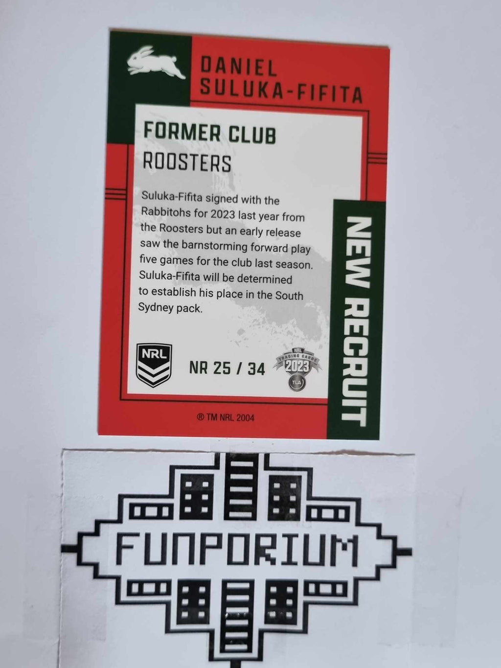 2023 Elite NRL - New Recruits - #NR25 - Daniel Suluka-Fifita Rabbitohs