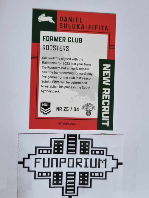 2023 Elite NRL - New Recruits - #NR25 - Daniel Suluka-Fifita Rabbitohs