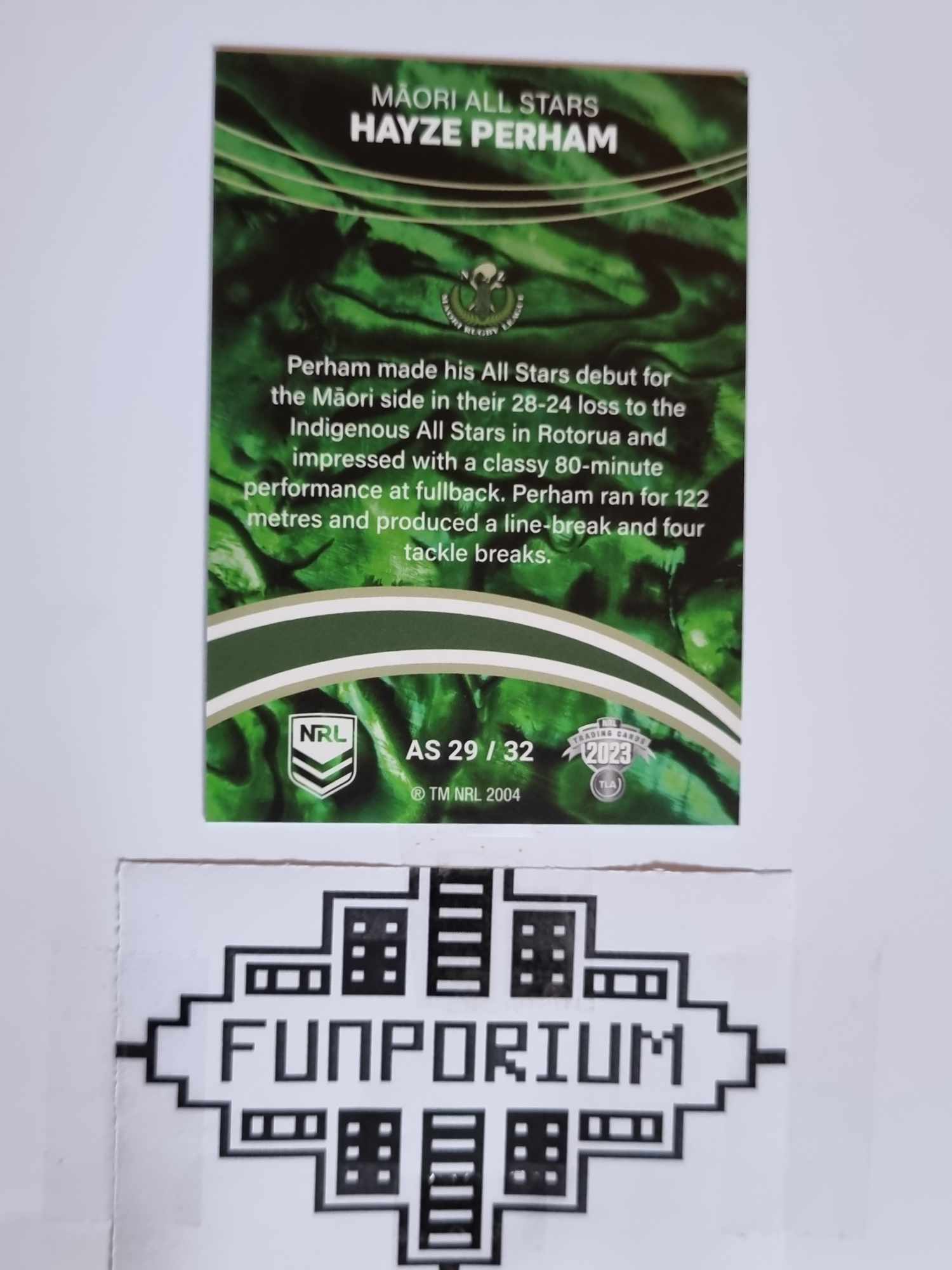 2023 Elite NRL - All Stars - #AS29 - Hayze Perham - Maori