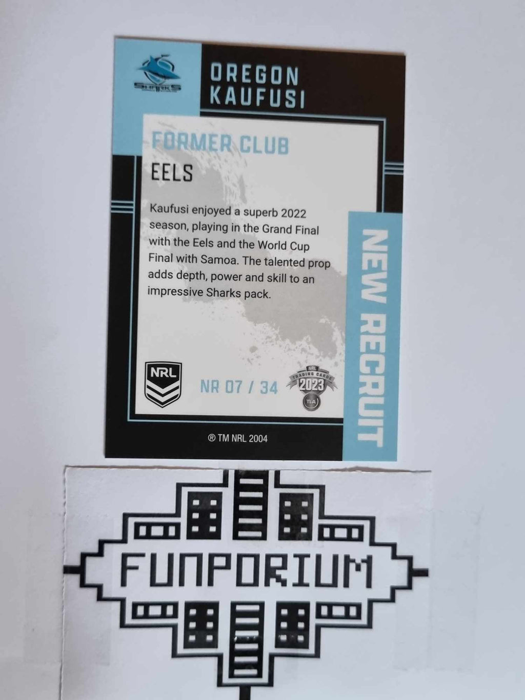 2023 Elite NRL - New Recruits - #NR7 - Oregon Kaufusi - Sharks