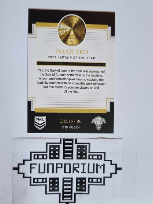 2023 Elite NRL - 2022 Dally M Awards - #DM15 - Isaah Yeo - Panthers