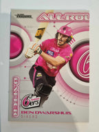 2023 Cricket Australia trading cards. All-Rounders insert series featuring Ben Dwarshuis of the Sixers.