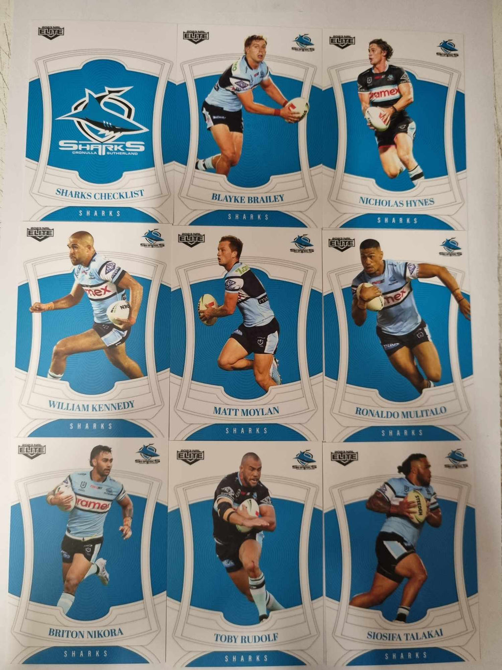 2023 NRL Elite - Base Team Set 9 Cards - Sharks