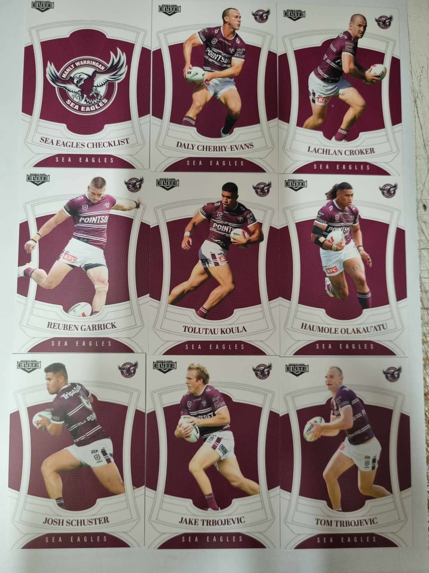 2023 NRL Elite - Base Team Set 9 Cards - SeaEagles
