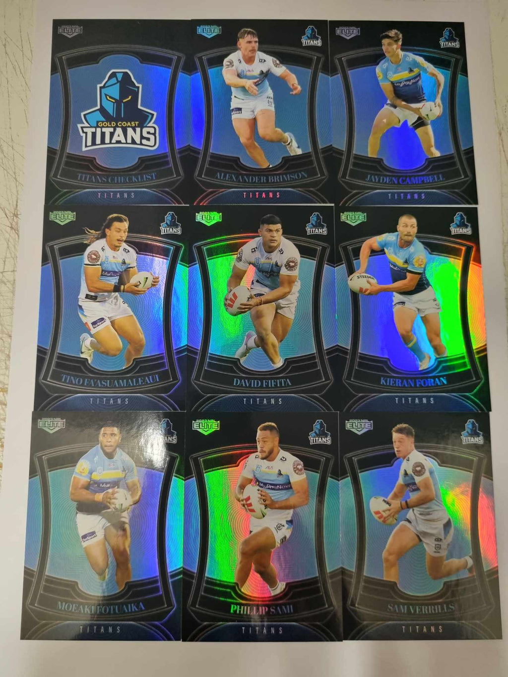 2023 NRL Elite - Pearl Team Set 9 Cards - Titans
