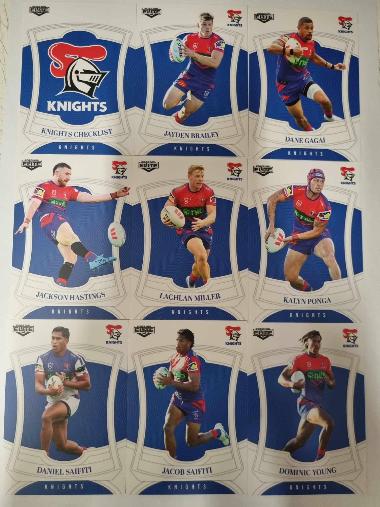 2023 NRL Elite - Base Team Set 9 Cards - Knights