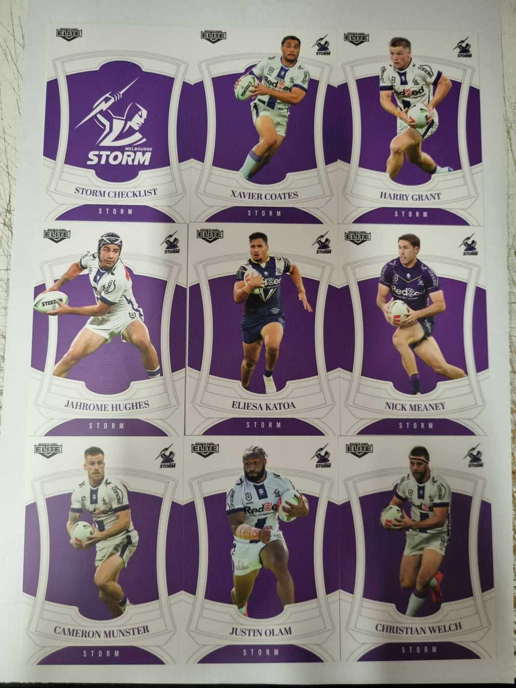 2023 NRL Elite - Base Team Set 9 Cards - Storm