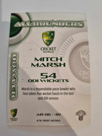 2023 Cricket Australia trading cards. All-Rounders insert series featuring Mitch Marsh of Australia.