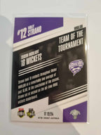2023 Cricket Australia trading cards. 22/23 Team of the Tournament featuring Molly Strano of the Hurricanes.