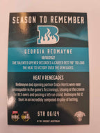 2023 Cricket Australia trading cards. 2022/23 Season to Remember insert series featuring Georgia Redmayne of the Heat.