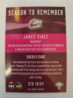 2023 Cricket Australia trading cards. 2022/23 Season to Remember insert series featuring James Vince of the Sixers