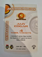2023 Cricket Australia trading cards. All-Rounders insert series featuring Amy Edgar of the Scorchers.