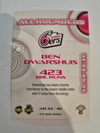 2023 Cricket Australia trading cards. All-Rounders insert series featuring Ben Dwarshuis of the Sixers.