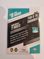 2023 Cricket Australia trading cards. 22/23 Team of the Tournament featuring Nicola Hancock of the Heat.