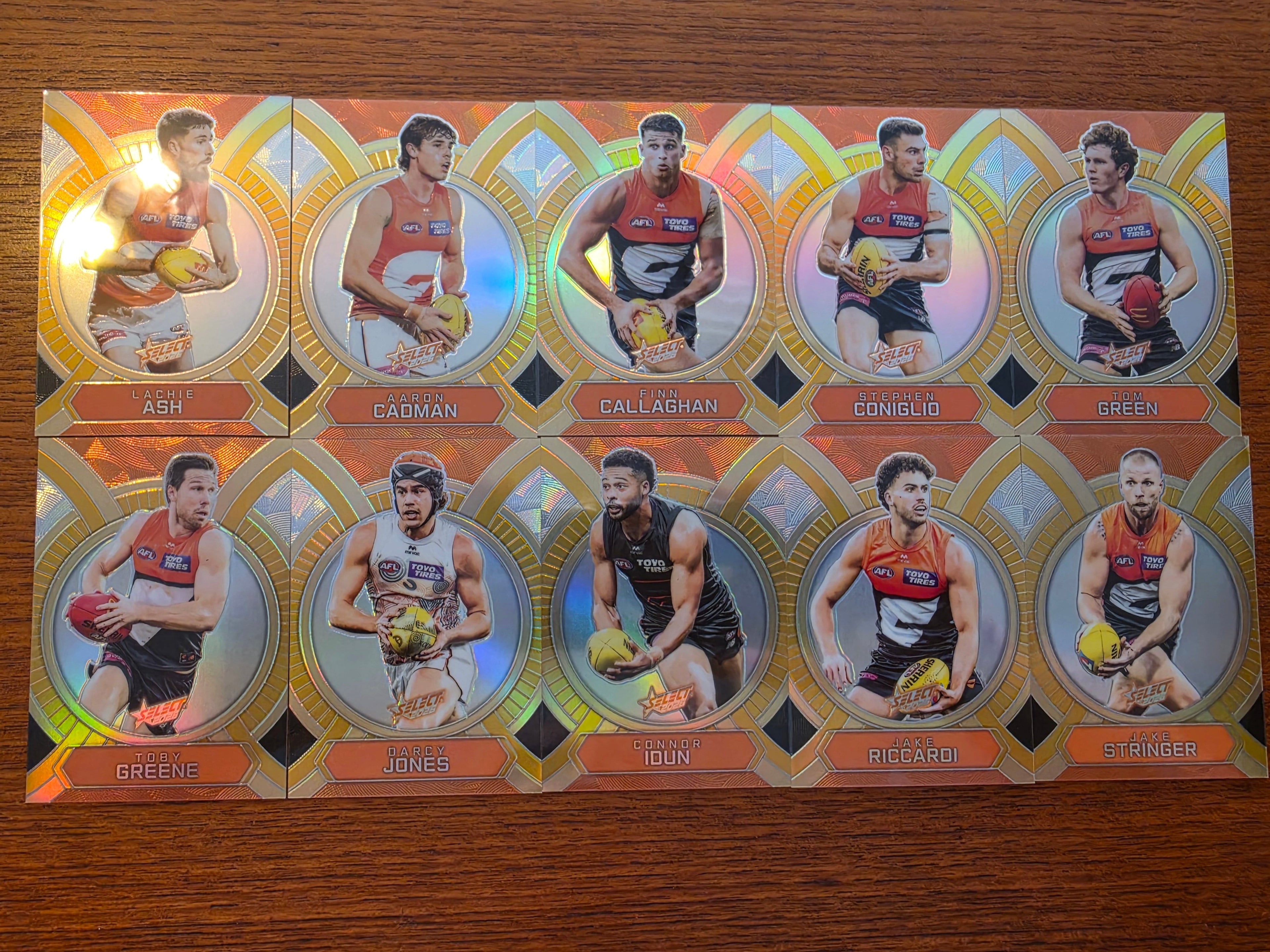 2026 AFL Footy Stars Luminous Base Team Set - GWS Giants (10 Cards)