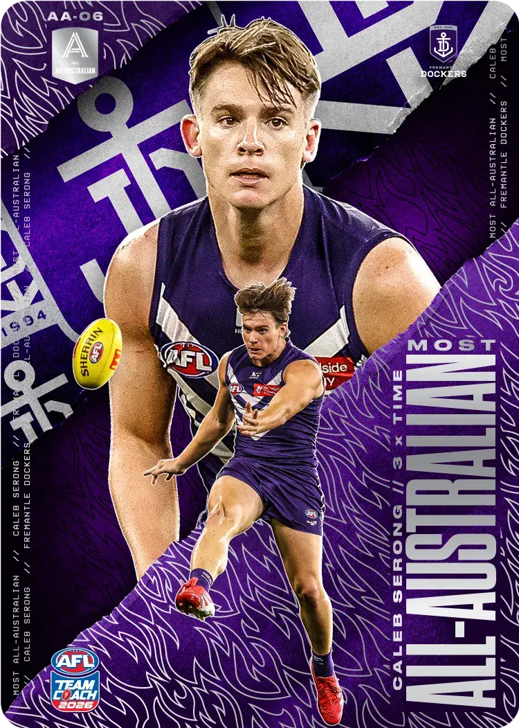 Teamcoach 2026 Most All-Australian Silver AA-06 Caleb Serong - Fremantle Dockers