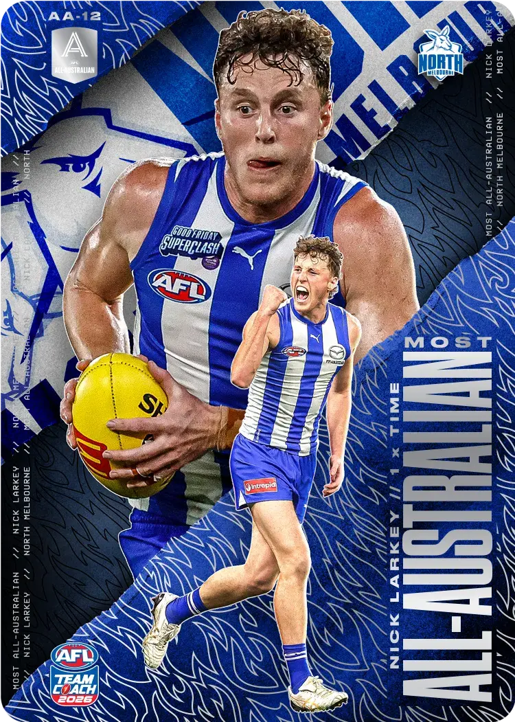 Teamcoach 2026 Most All-Australian Silver AA-12 Nick Larkey - North Melbourne Kangaroos