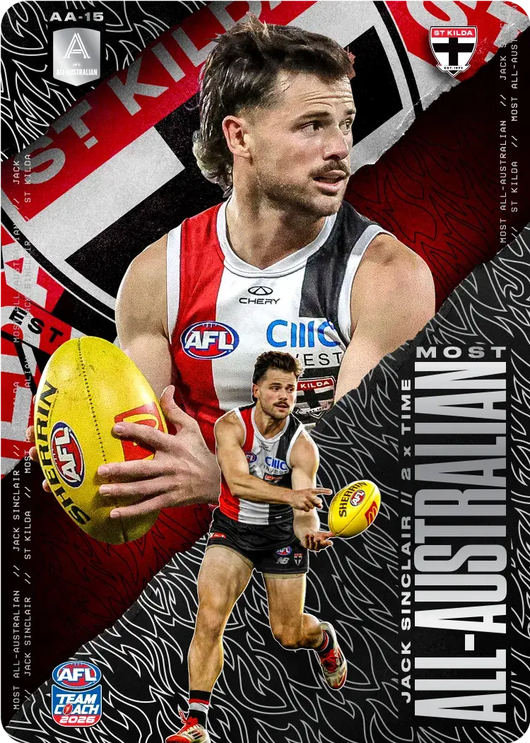 Teamcoach 2026 Most All-Australian Silver AA-15 Jack Sinclair - St Kilda Saints