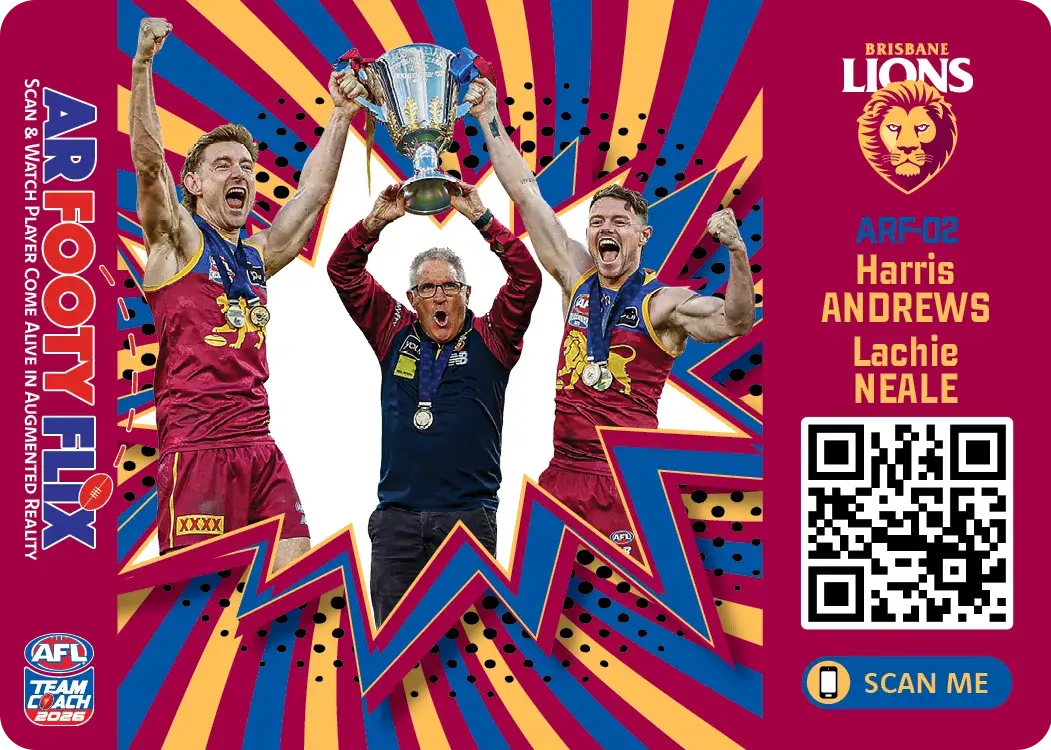 Teamcoach 2026 AR Footy Flix ARF-02 Harris Andrews/Lachie Neale - Brisbane Lions